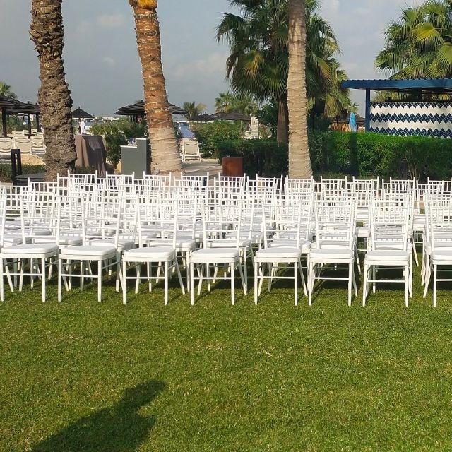 hundred white Chiavari chairs for rental purpose in dubai