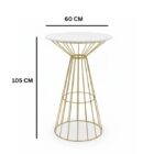 golden wire cocktail table size