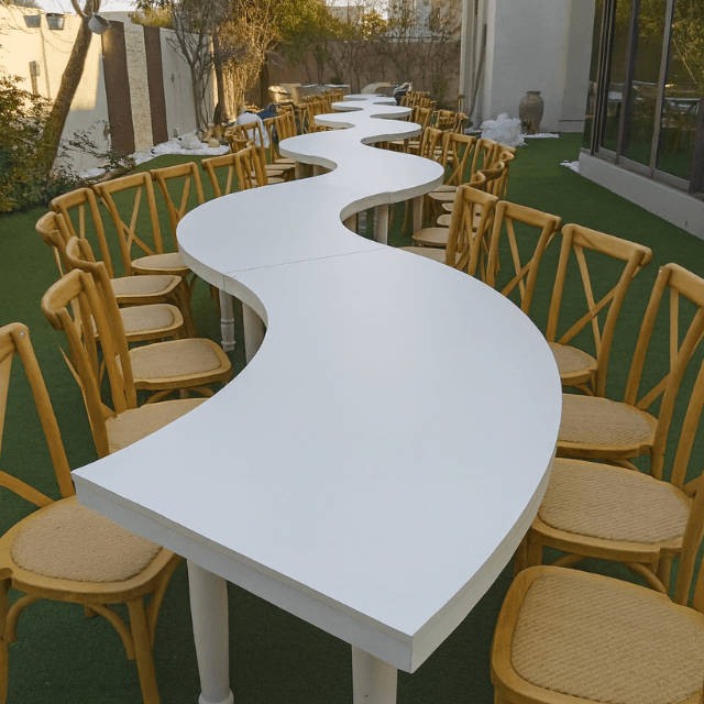 curve Dining table for rental purpose in uae
