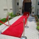 Red welcome carpet for indoor and outdoor events rental purpose in dubai