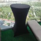 black cocktial table with black cover rental purpose in dubai