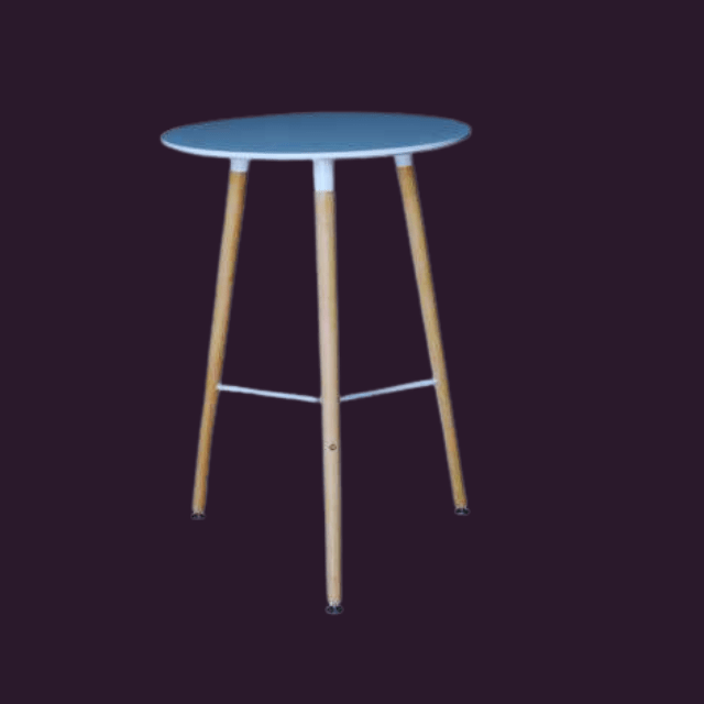Wooden Legs cocktail tables for rent in dubai