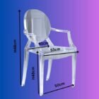 size of clear chair rental purpose in dubai