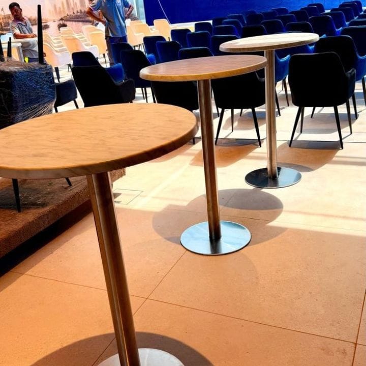 cocktail table with marble top