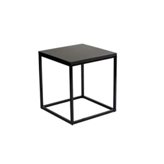 Metal Square Coffee Table Black