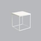Metal Square Coffee Table White For rent