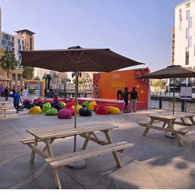 picnic bench with umbrella for rental purpose