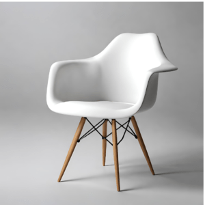 tulip arm chair white